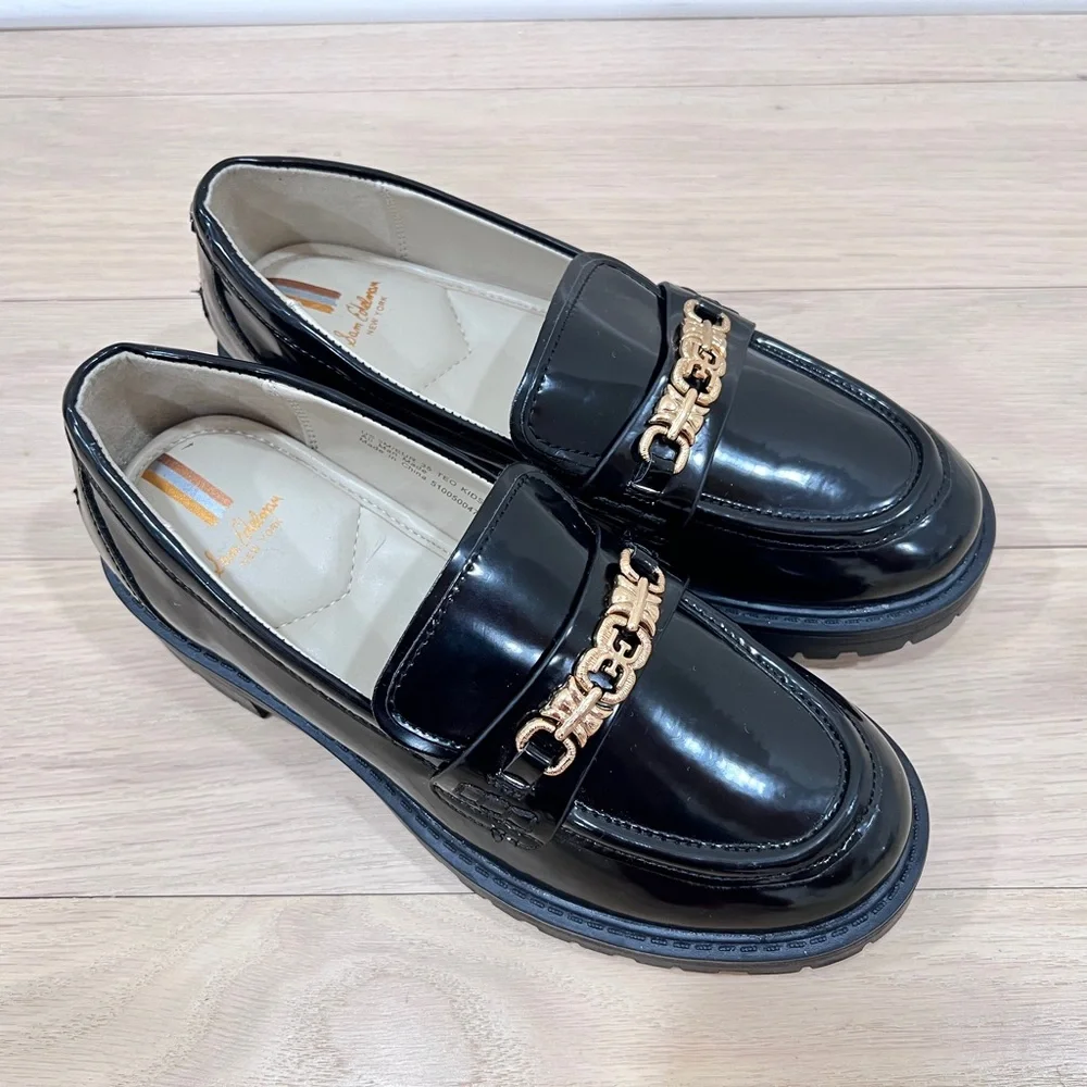 Sam Edelman Kids’ Teo Platform Loafers – Black Patent – US 3M / EU 35 – NWOT